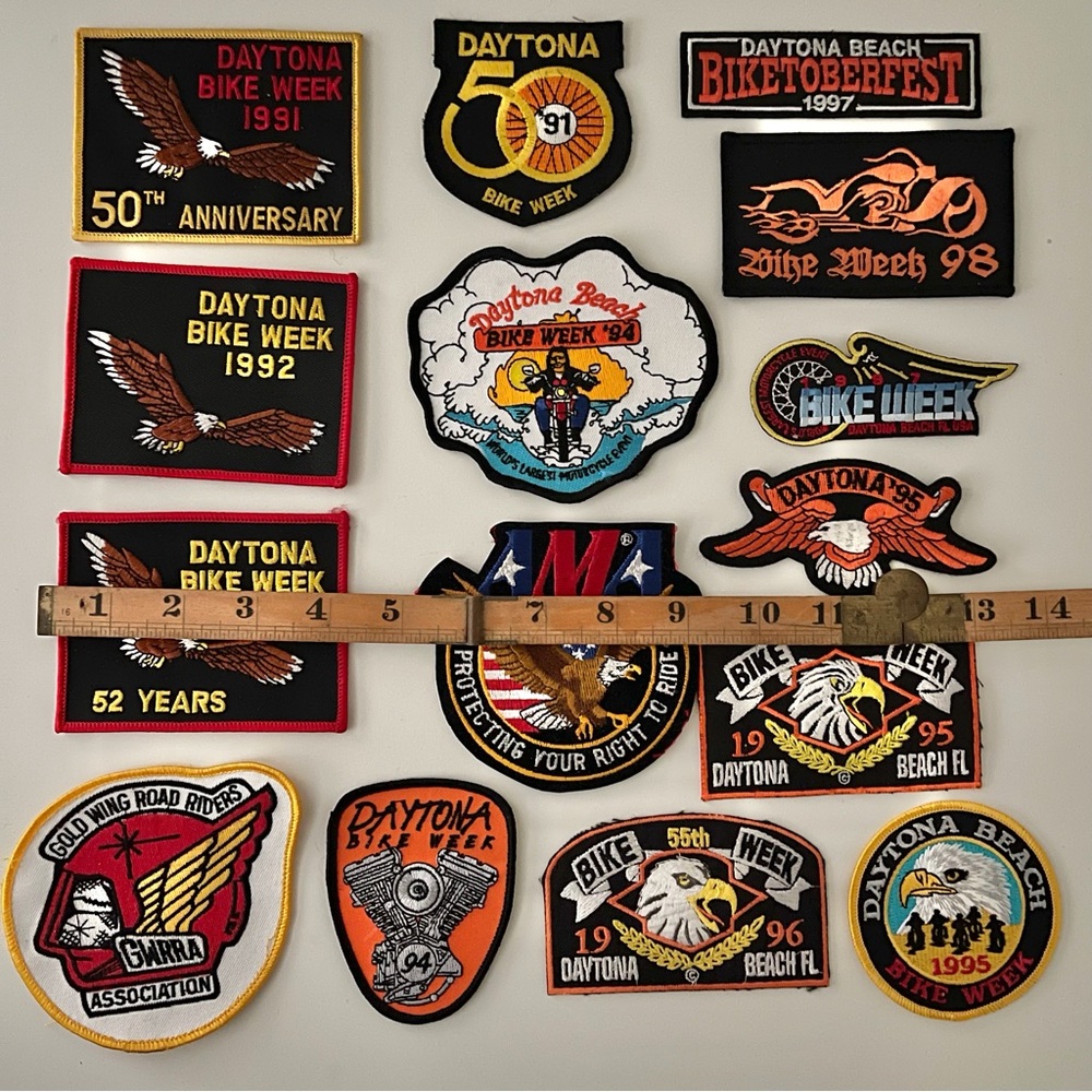 Harley and Daytona Beach Bike Week Embroidered Sew On Patches (21) - Picture 9 of 13